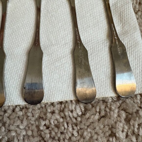 Set Of 8 Vintage Oxford Hall Stainless Japan Appetizer/Cocktail Forks‎ - Picture 6 of 9